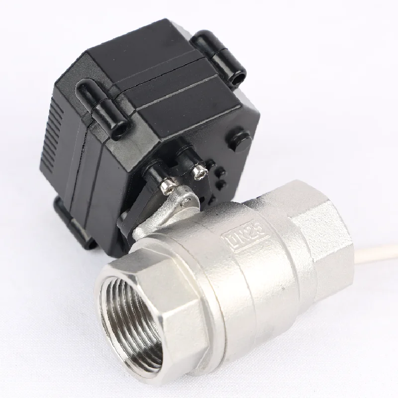 Válvula de aço inoxidável elétrico, motorizado Motor operado, verdadeira União Ball Valve, água com IP67 avaliado, 2 Way, 4-20ma, DN25