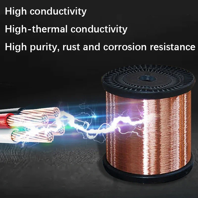 100% Pure Copper Wire T2 Copper Coil Conductive Copper Wire, Superfine Wire, 0.1 0.2 0.3 0.4 0.5 1.0 1.5 2.0~5mm 1/5M