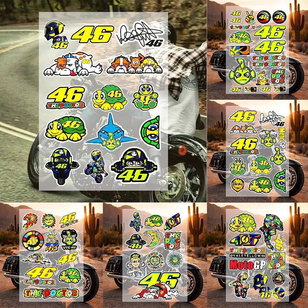 Bold Color Motorsport Racing Mascot Art Graphic Aesthetic Waterproof PVC Stickers for Car Motorcycle Skateboard Helmet Notebook