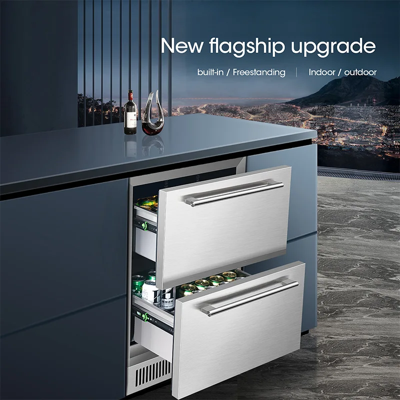 with Different Temperature 4.87 Cu.ft. Capacity Water BC-145WS Wine Refrigerator Undercounter Refrigerator 2 Drawer Refrigerator