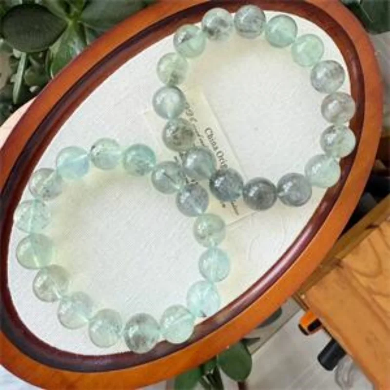 

13MM Natural Devil Bead Aquamarine Bead Bracelet Women Fashion Charm Crystal Healing Energy Gemstone Yoga Jewelry 1PCS