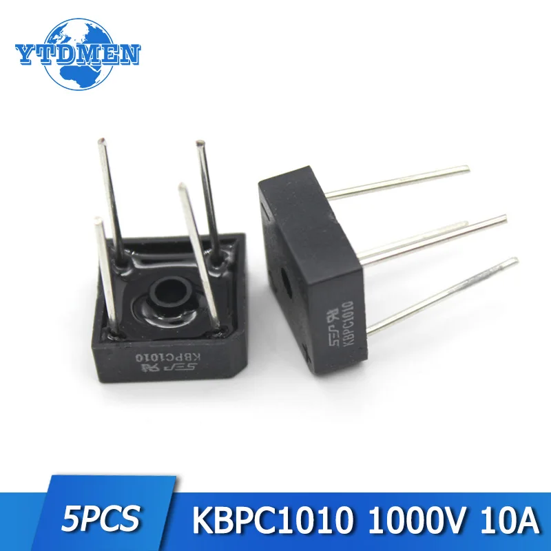 

5pcs KBPC1010 Bridge Rectifier High Current 10A 1000V Electronic Component Bridge Rectifiers set