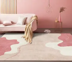 Light Luxury Pink Carpets Living Room Decoration Home Simple Carpet Modern Girl Bedroom Soft Floor Mat Room Bedside Large Rugs