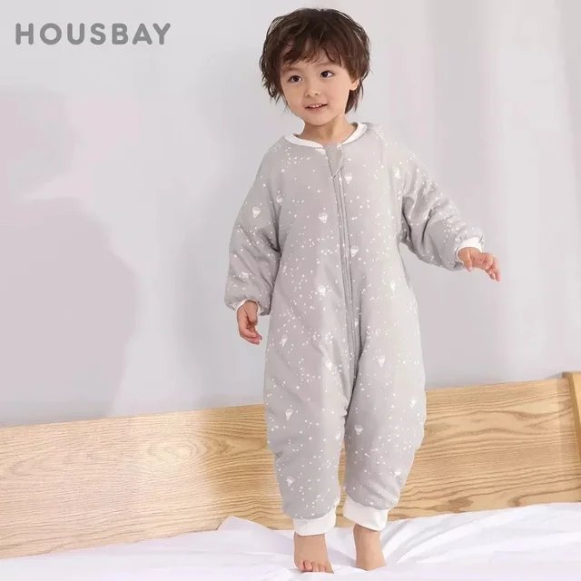 Baby Sleeping Bag Cute Flowers Print Toddler Sleepwear Walk Play Pajamas 2.5Tog Thick Winter Keep Warm Sleepsack 1 4 Years AliExpress 1501