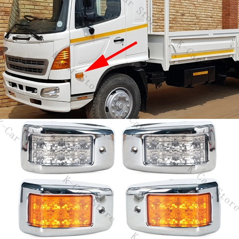 Lámpara antiniebla delantera LED, luz de señal de giro galvanizada, accesorios de coche para Hino 500 700 Ranger Truck Fc Fd Gd Fe Ft Fx Gt Gx Fl Gk