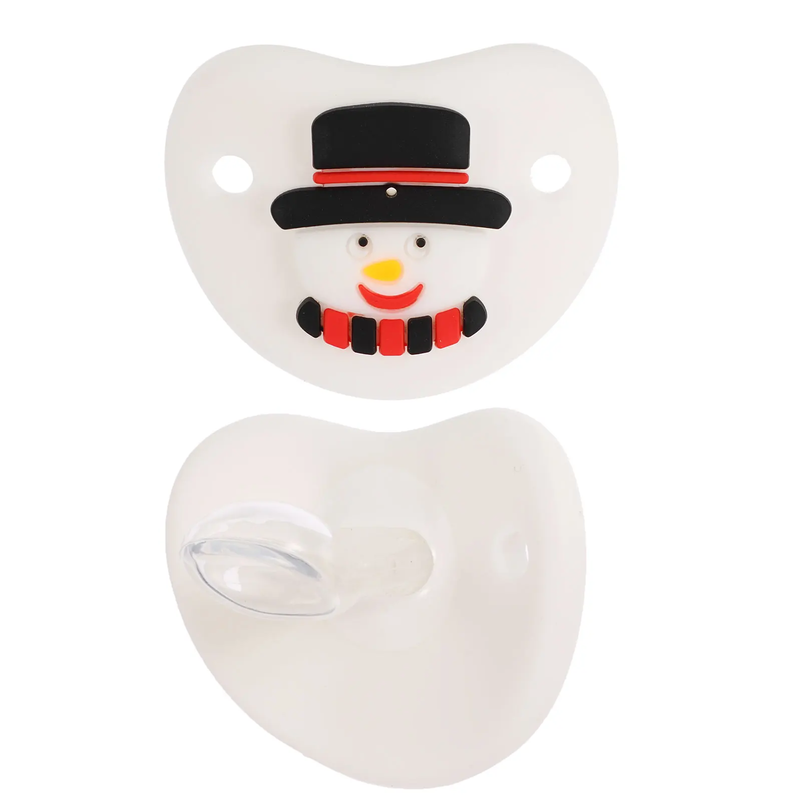 

2 pcs Baby Grade Silicone Kids Biting Toy Ergonomic Silicone Pacifier Safe Long Term Baby Care Tool Use Soft Material