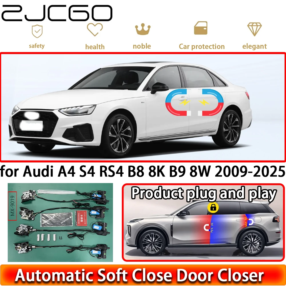 

for Audi A4 S4 RS4 B8 8K B9 8W 2009-2025 Soft Close Door Kit Power Closing Latch System Auto Pull Door Easy Close Plug & Play