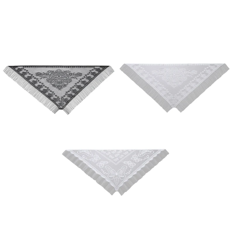 Fringed Lace Shawl Wrap for Women Dinner Party Shoulder Wrap for Special Event Dropship