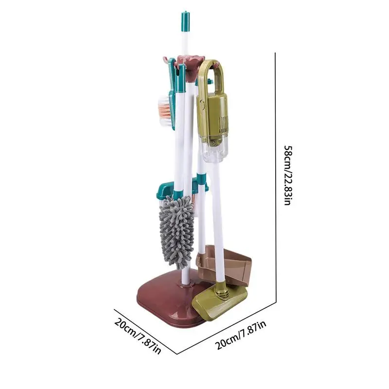 Juego de limpieza para el hogar para niños y niñas, mopa de limpieza, escoba, herramientas, accesorios, Juguetes