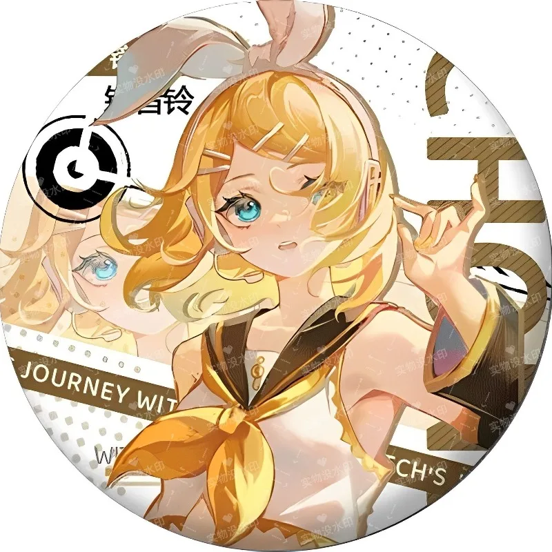 

Kagamine Rin Badge Hatsune Miku Project DIVA Anime Peripheral Cartoon Creativit Laser Brooch Fashion Exquisite Itabag Ornament