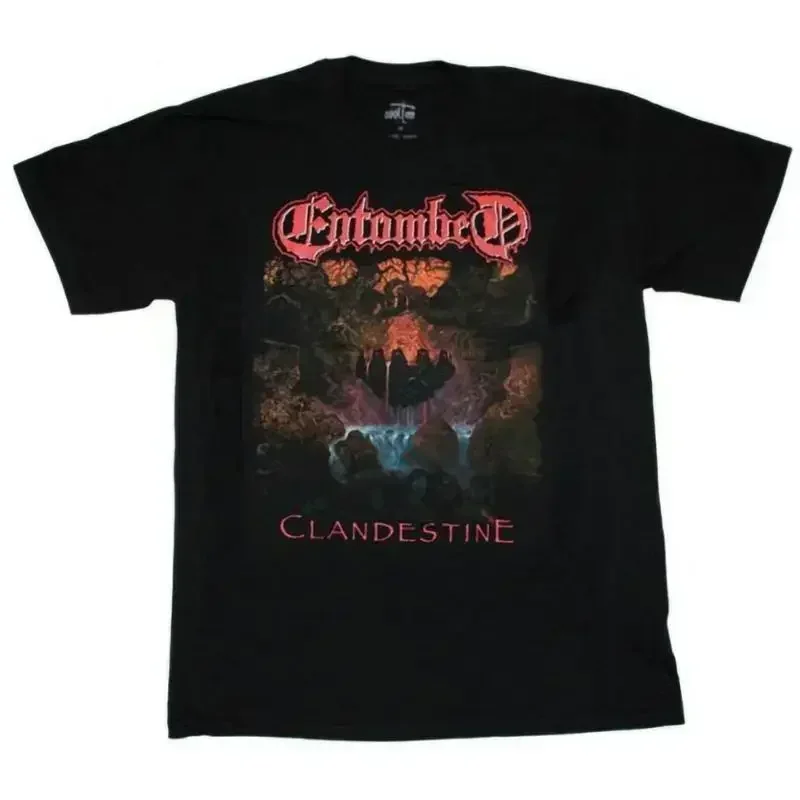 Entombed Clandestine 1992 Swedish Death Metal Black T-Shirt