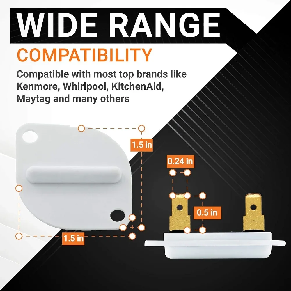 3390719 Dryer Thermal Fuse Compatible with Whirlpool & Kenmore Dryers PS11741444 AP3133489 688841 690198 279650 3389639