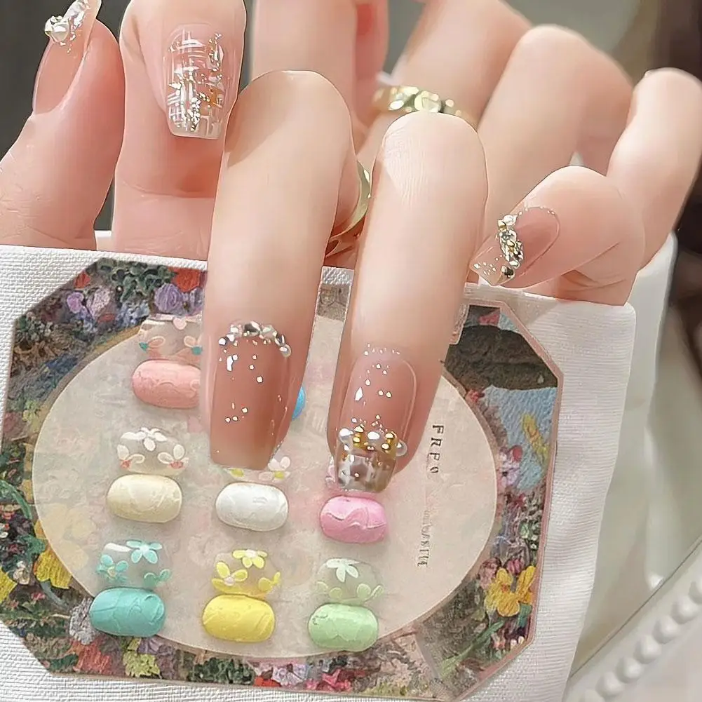 9 farben DIY Nagel Zeichnung 3D Modellierung Öl Farbe Gel Polnisch Kein Wischen Kleber Kunst Design Blumen Gemalt Geschnitzte Nagel Gel für Manik T4A7