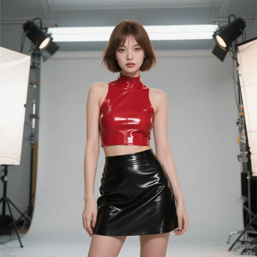 

Latex Rubber Gummi Catsuit Fashion club Sexy Fitness uniform Tight Cosplay Purely handmade red& black