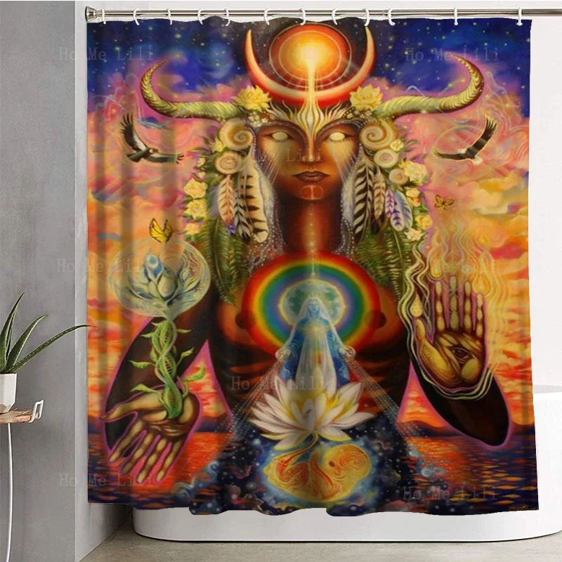 Black Night Earth Goddess African Mythology Universal Mother Funny Spiritual Memes Religious Icons Shower Curtain By Ho Me Lili