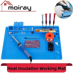 Repair Pad Insulation Heat-Resistant Soldering Station Silicon Soldering Mat Work Pad Desk Platform for BGA Soldering Station