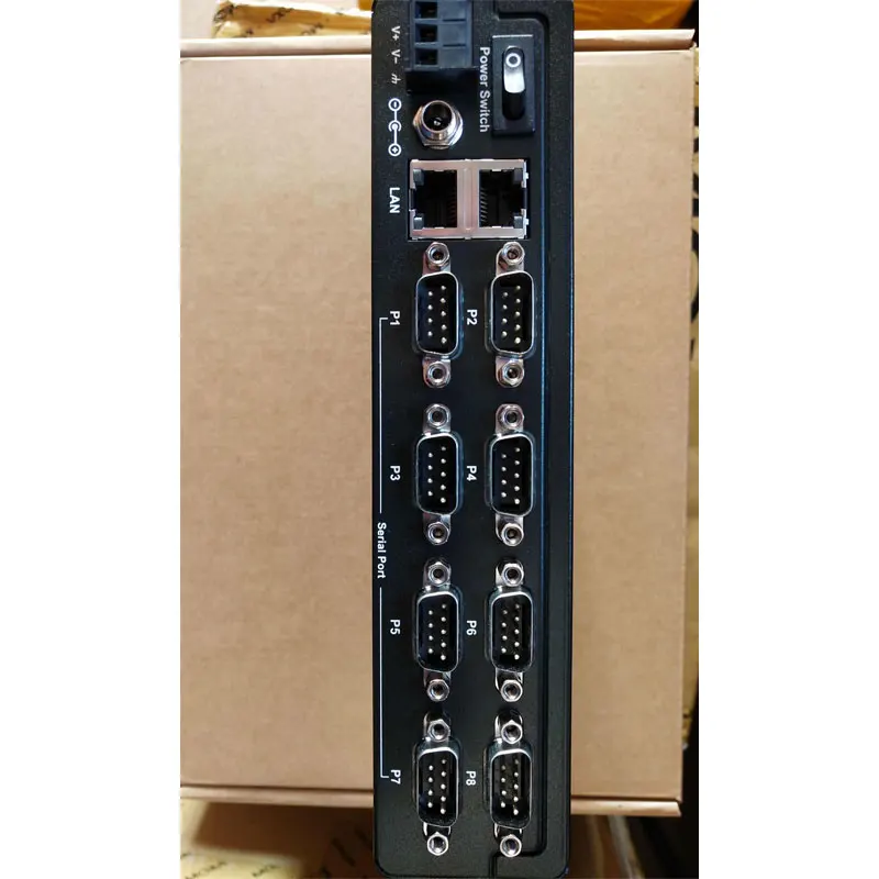 MOXA NPort 5650-8-DT 8-Port Serial Server Support Wall-mount and Guide-rail Installation with DB9 Pin Connector