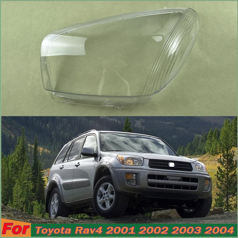 

Front Headlight Cover For Toyota Rav4 2001-2004 Transparent Lamp Shade Headlamp Shell Lens Plexiglass Replace Original Lampshade