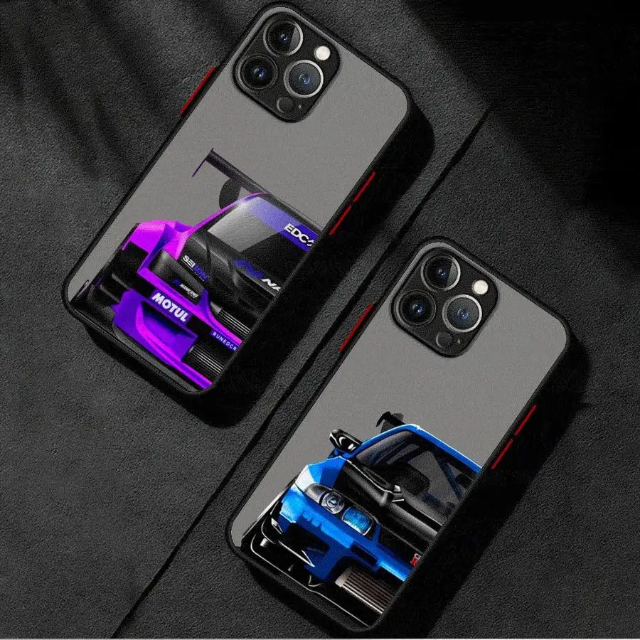 Japanese JDM Drift Car for iPhone 11 12 14 16 15 Pro Max SE 13 Mini 7 8 XR XS 15Pro MAX 16 Plus Soft Phone Case Cover