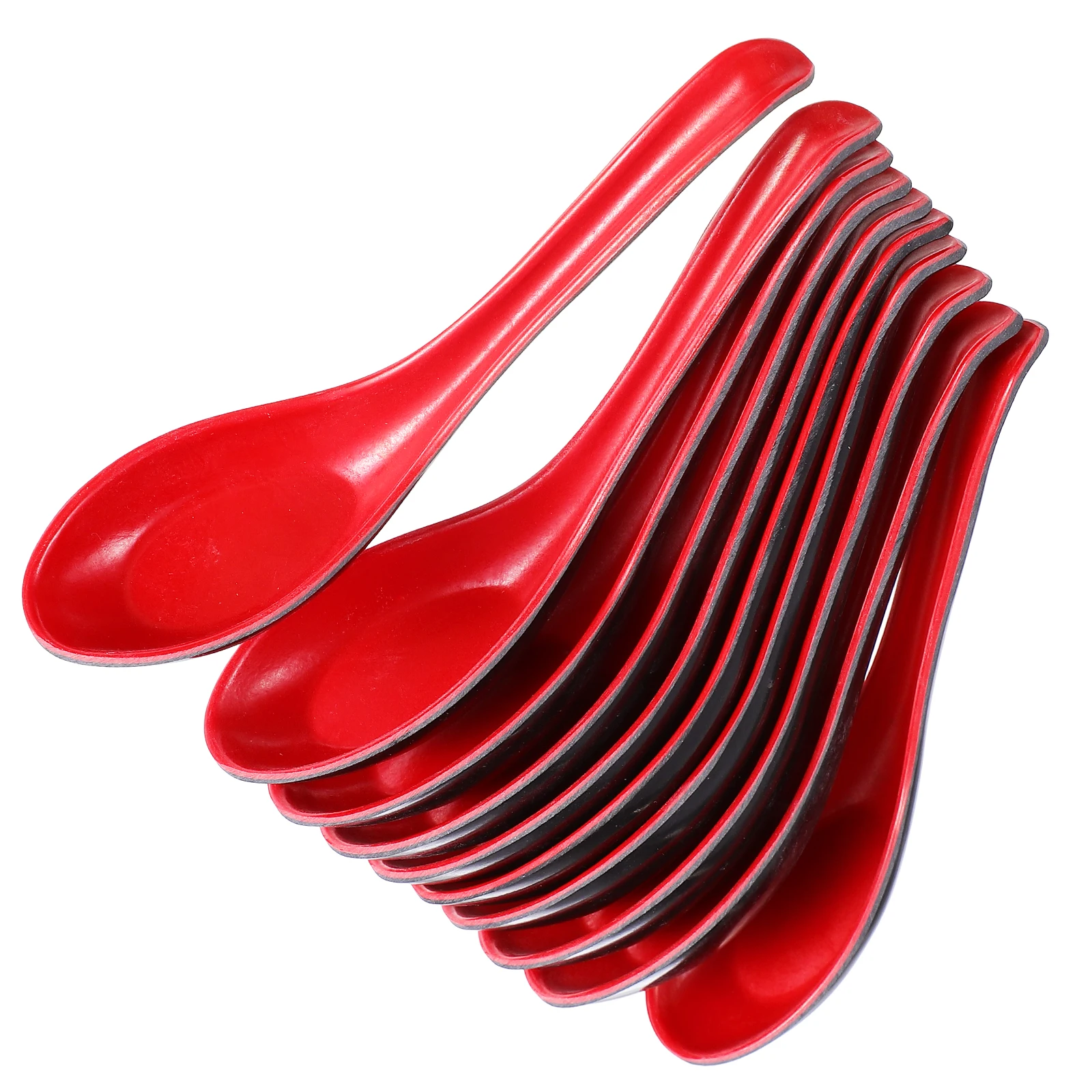 

10 pcs Thickened Food-Grade Colored Plastic Soup Spoons For Desserts Coffee Stirring Serving Household Restaurant Use