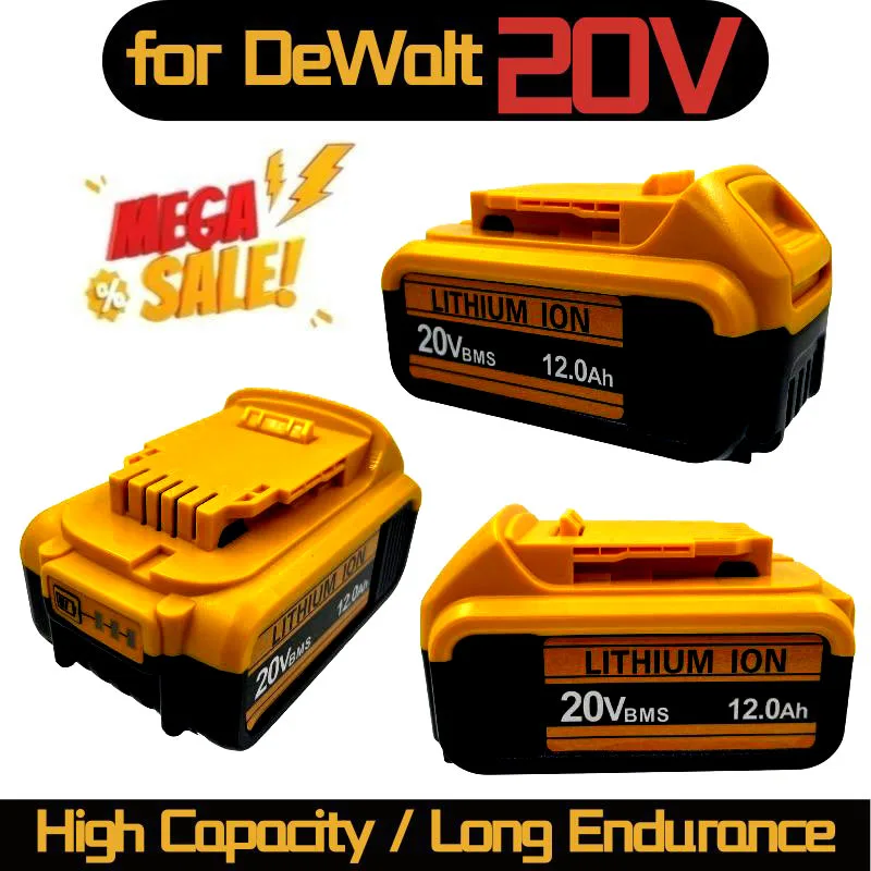 Pro DEWALT 60V maximálně 20V maximálně, 6,0AH/9,0AH lithium-iontová baterie, vhodná pro DCB205, DCB206 DCB200 DCB204, DCB609, DCB184 - náhled 6