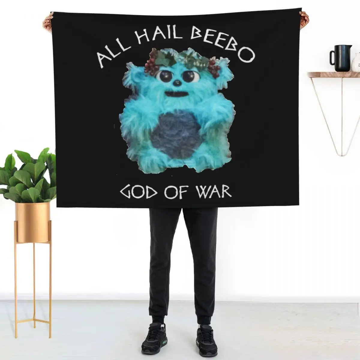 All Hail Beebo Throw Blanket Soft For Decorative Sofa Multi-Purpose for sofa Hair Thins Blankets