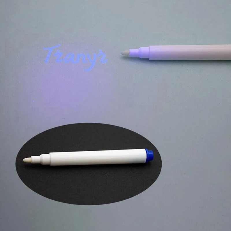 1Pc Monochrome Uv Onzichtbare Markeerstift Creatieve Ultraviolette Magische Inktpen Voor Kinderen Partij Gunsten Ideeën Geschenken Nieuwigheid Speelgoed