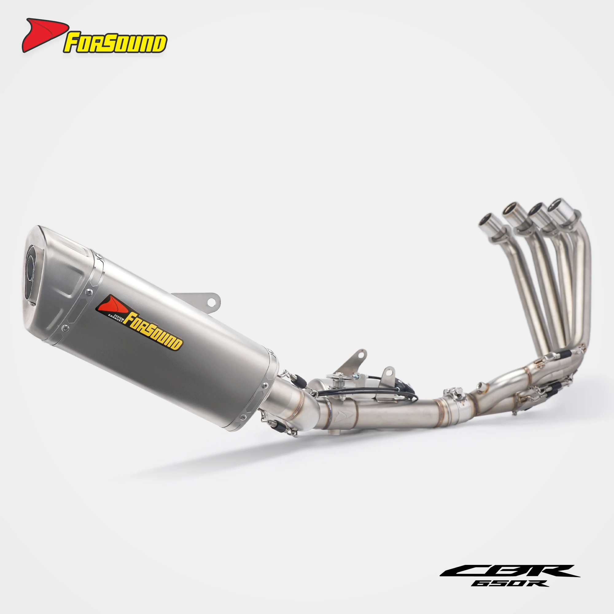 Forsound Stainless Steel Exhaust System Arrows Short Muffler Racing Full Pipe Motorcycle Modification CBR650R