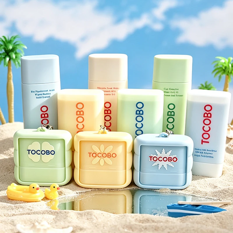 Korea Brand TOCOBO Mini Sunscreen Stick Fashion Bag Decoration Keychain Centella Asiatica Essence Gentle Soothing Skin Sun Cream