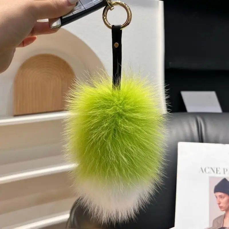 Animal Tail Furry Keyring Eye Catching Keychain Cosplay Furs Pendant Fashionable Accessory for Handbags and Backpacks 20CA