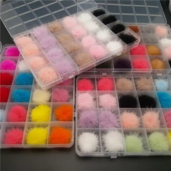 3D Removable Fur Ball Pompoms Nail Art Decorations Kawaii Pompom Magnet Nail Art Charms DIY  Manciure Nail Art Rhinestones Tools