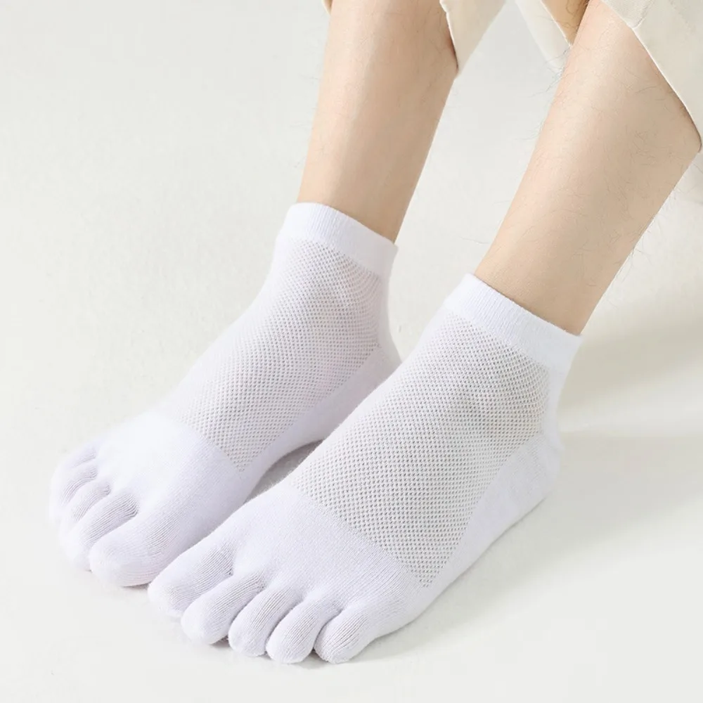 

Elastic Cotton Men's Five Finger Socks Ankle Hosiery Sports Socks Male Mesh Five Toes Socks Low Cut Short Outdoor