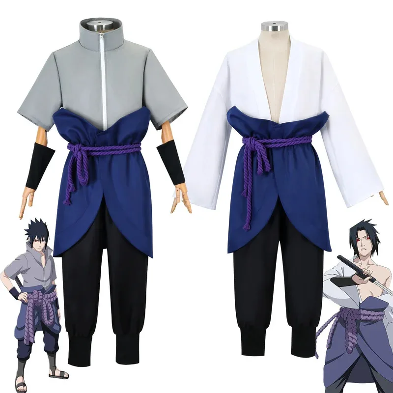

Uchiha Sasuke Cosplay Costume Wig Anime Suit Halloween Comic Clothes Outfit for Adult Men Elder Boys Anime Sasuke Cosplay Suit