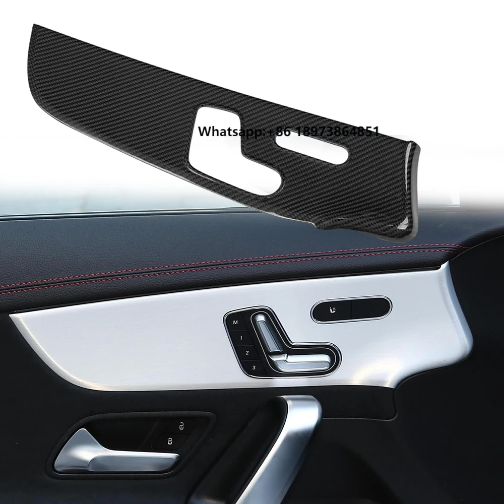 

For Mercedes Benz a Class CLA W177 C118 CLA35 CLA45 AMG Carbon Fiber Door Panel Trim Cover Car Interior Accessories