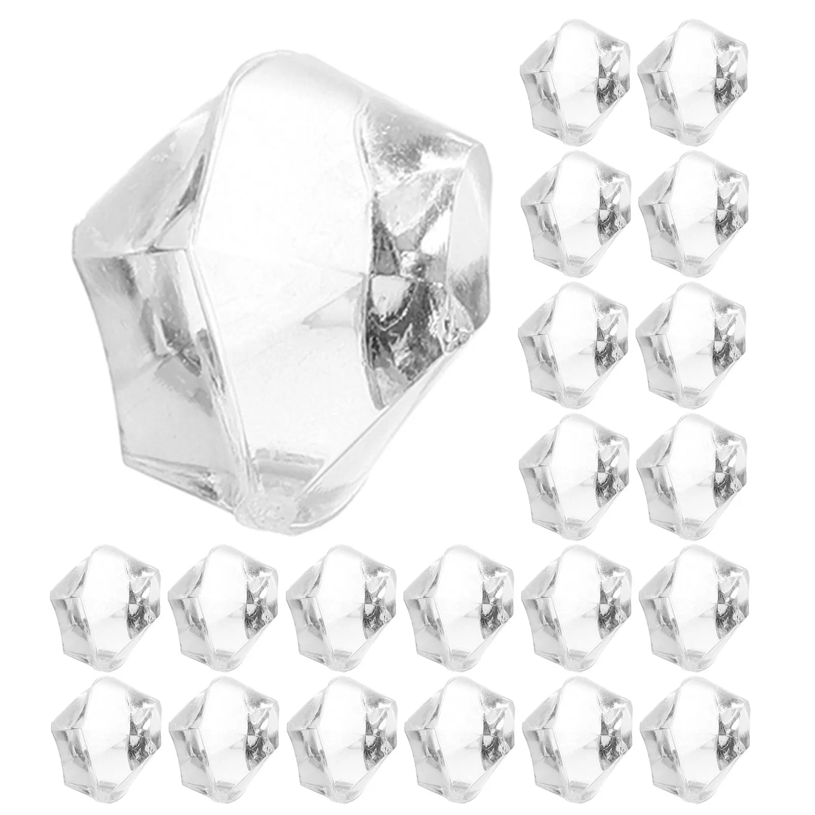 1000Pcs Clear Acrylic Fake Ice Rocks Crushed Jewels 0.3x0.2 Decorative Table Scatter Wedding Vase Fillers Photography Props