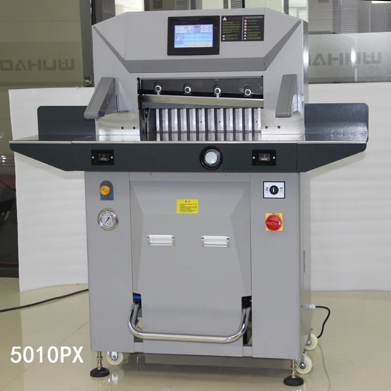 5010PX Fully Automatic Programmable Hydraulic Cutter Dual Guide Rail Screw Rod LCD Touch Screen Paper Trimmer