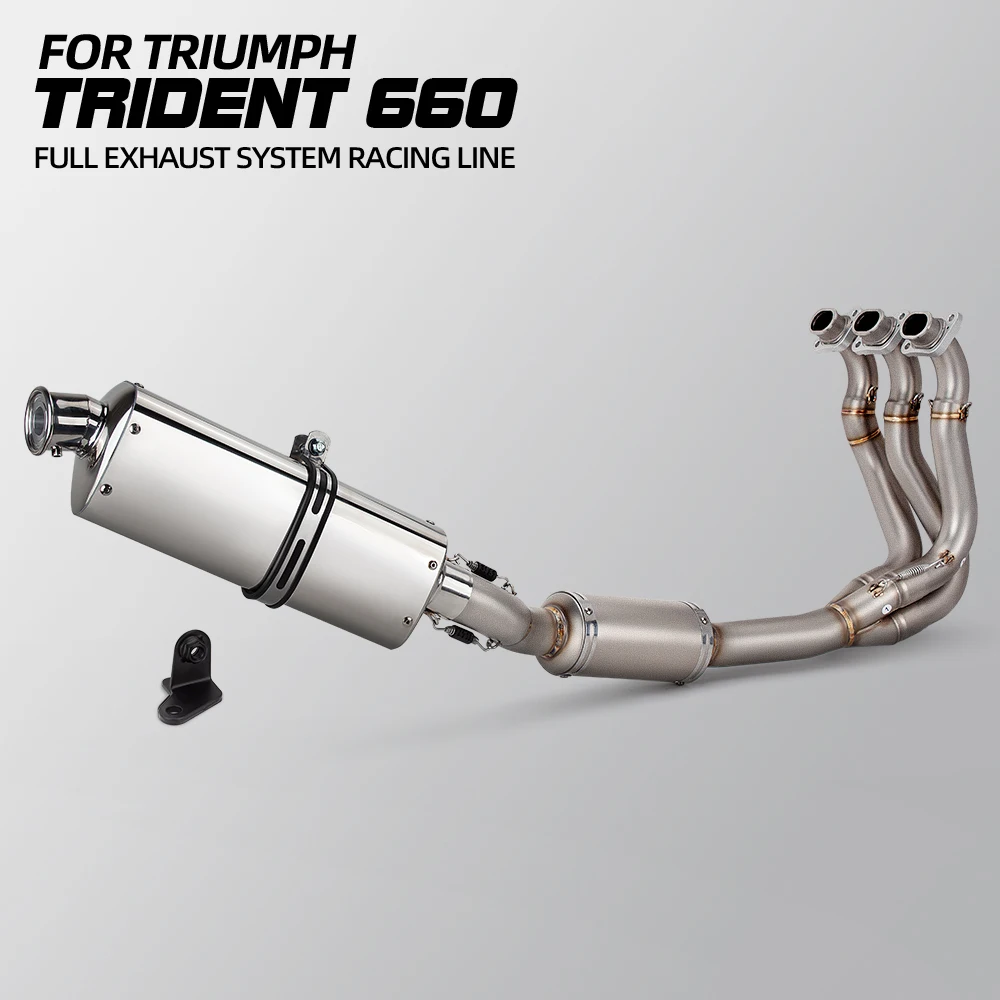 Sistema de escape Trident 660 para Triumph Trident 660, Daytona 660, Tiger Sport 660 2021-2026, colector de escape para moto, silenciador de carreras