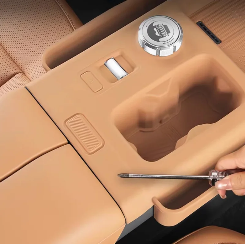 Car Center Console Full-Coverage Silicone Storage Mat Fit for Chery ICar V27 2026 Modified Car Interior Accessories