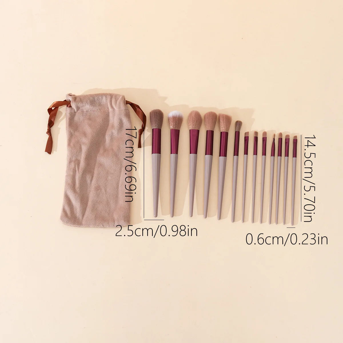 YS00088-13 ピースメイクブラシセット アイシャドウ ファンデーション メイクアップ レディースメイクブラシ アイシャドウパウダー ブラッシャー ビューティーメイクアップキット