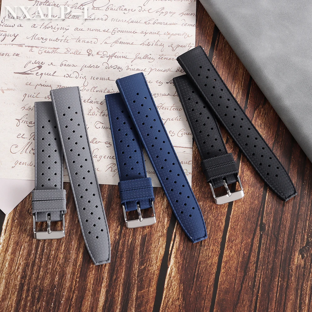 Tropical Rubber Strap for Omgea for Swatch Silicone Watch Band for Oris for Seiko for Citizen Quick Release Watchbands 20mm 22mm
