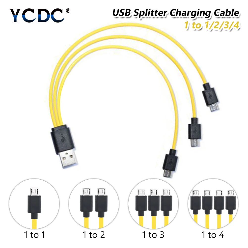 5 uds 5V/2A USB 2,0 a 1/2/3/4 Cable Micro USB de carga rápida para teléfono Android Samsung HTC LG Blackberry PSP AA AAA carga Usb