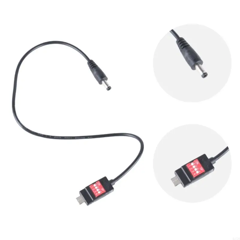 Cáp bộ điều hợp công suất H37B USB C đến 5,5mmx2.1mm bộ chuyển đổi điện áp điều chỉnh điện áp