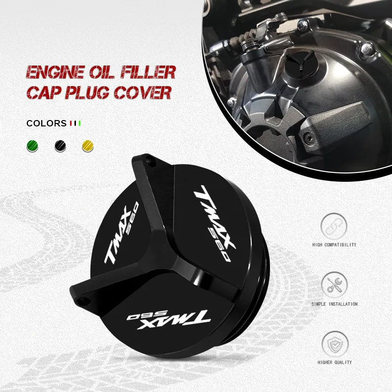 

Hot Sale For TMAX530 DX SX TMAX560 TECH MAX TMAX Motorcycle Accessories CNC Engine Oil Filler Cap Bolt Screw Cover tmax560