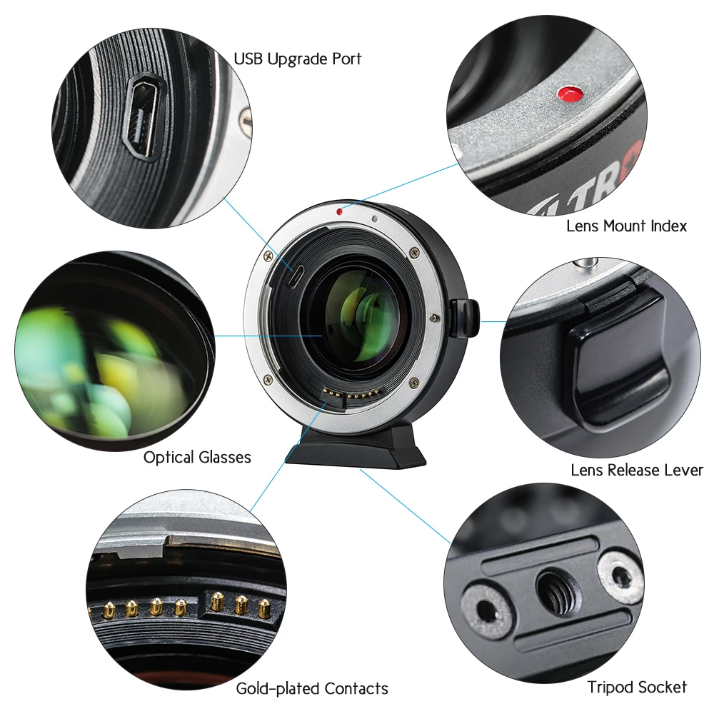 Viltrox EF-EOS M2 Focal Reducer Booster Adapter Auto-focus 0.71x for Canon EF mount lens to EOS M camera M6 M3 M5 M10 M100 M50 view 2