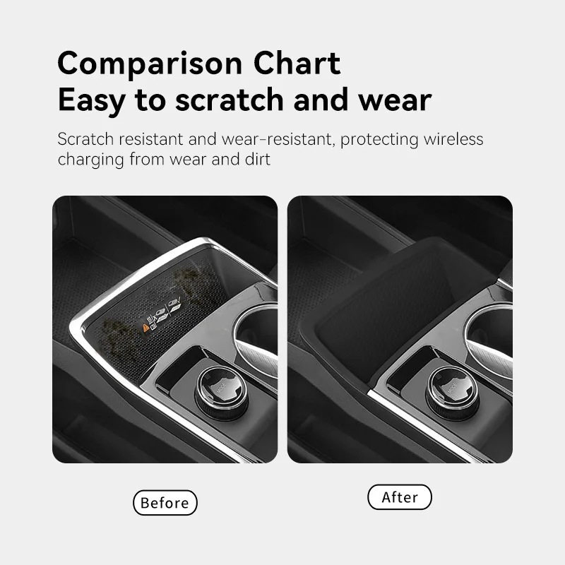 Wireless Charging Silicone Anti-Slip Mat For Chevrolet Equinox / Equinox PLUS 2024 Car Interior Modification Accessories