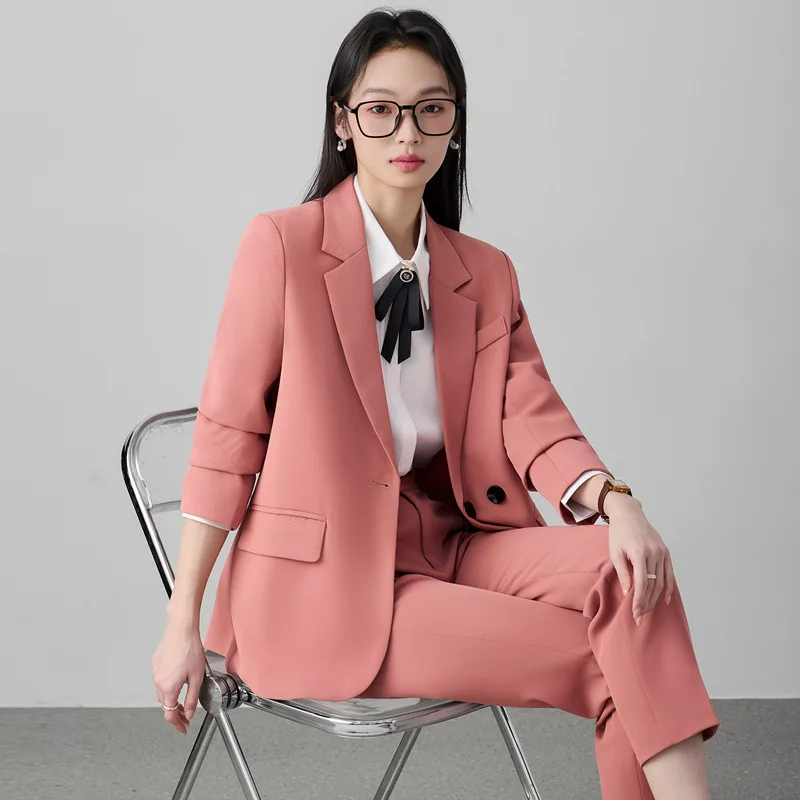 

Black women's formal suit2026New stylish and sophisticated college student interview attire, professional suits and work clothes