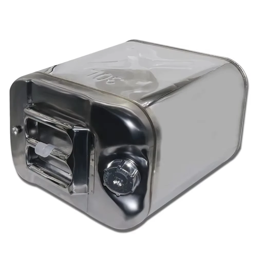 

Вертикальный масляный барабан из нержавеющей стали, 20 л, запасной топливный бак автомобиля, дизельный барабан, бензиновый бак, металлический масляный горшок, аксессуары для автофургонов