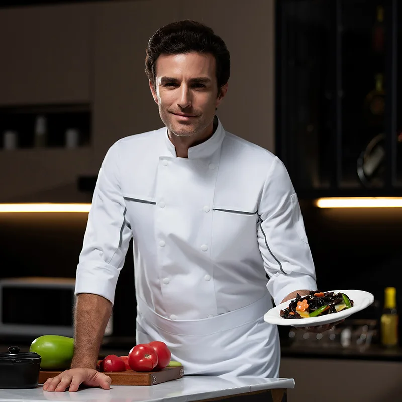 Western Restaurant Chef Uniform Herfst Winter Outfit Catering Hotel Kantine Baker Cake Shop Werkkleding Lange mouw
