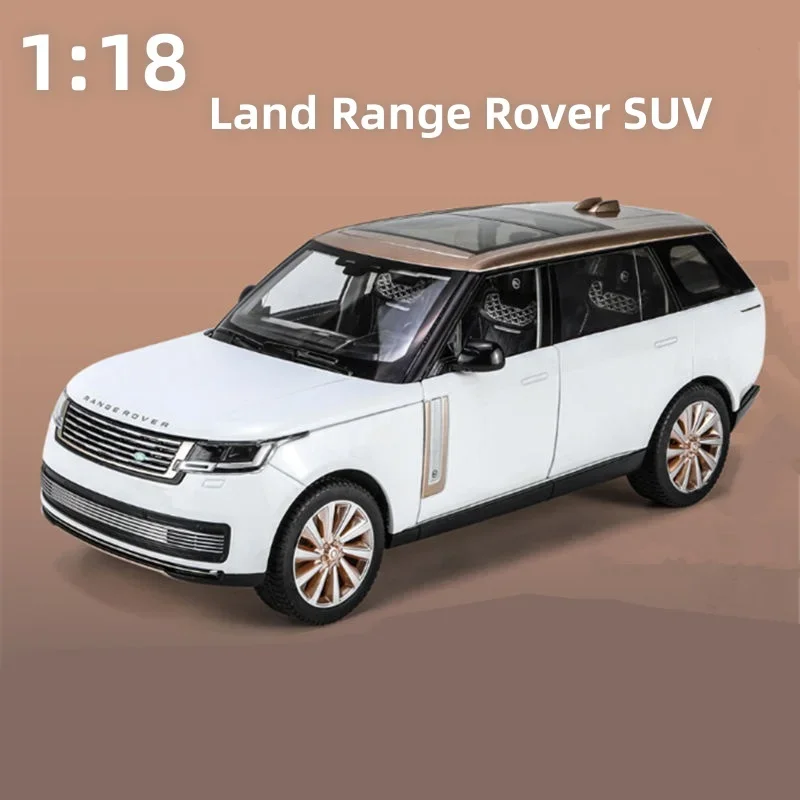 

1:18 Land Range Rover SUV модель автомобиля из сплава, литой металлический внедорожник, модель автомобиля со звуком и искусственными элементами, игрушки для мальчиков, подарки