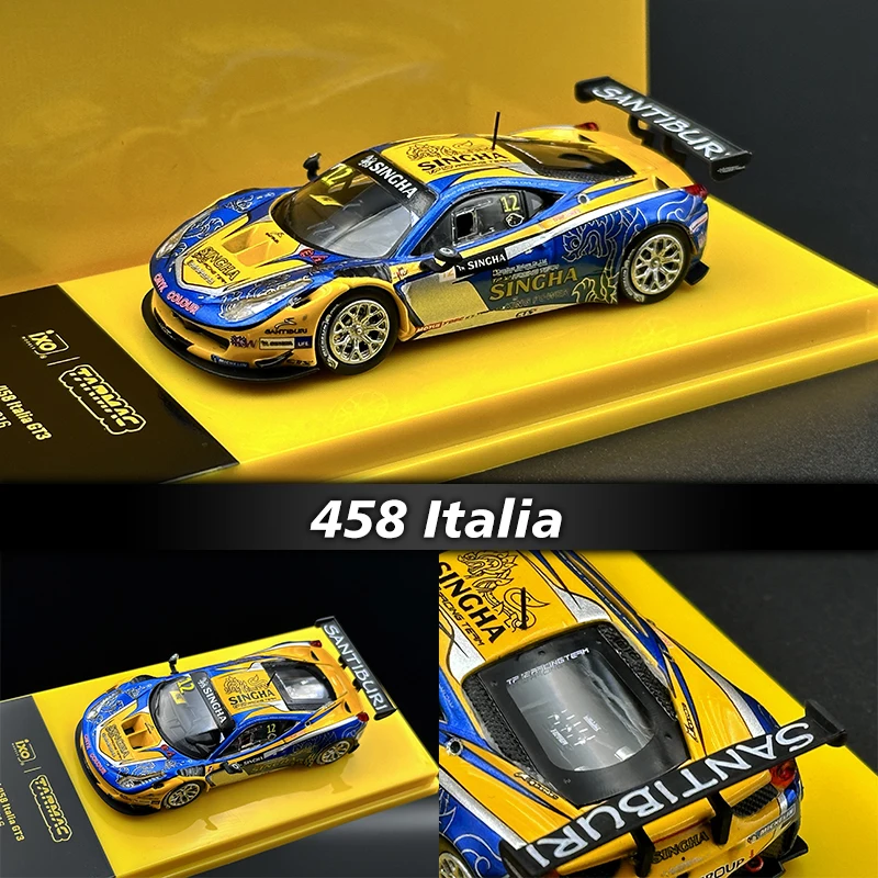 

TW In Stock 1:64 458 Italia GT Asia 2016 Racing Diecast Diorama Car Model Collection Miniature Tarmac Works